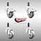 Service Caster 3 Inch 316SS Gray Poly Swivel 7/8 Inch Expanding Stem Caster Lock Brake, 2PK SCC-SS316TTLEX20S314-PPUB-2-S-2-78 - alternate 2